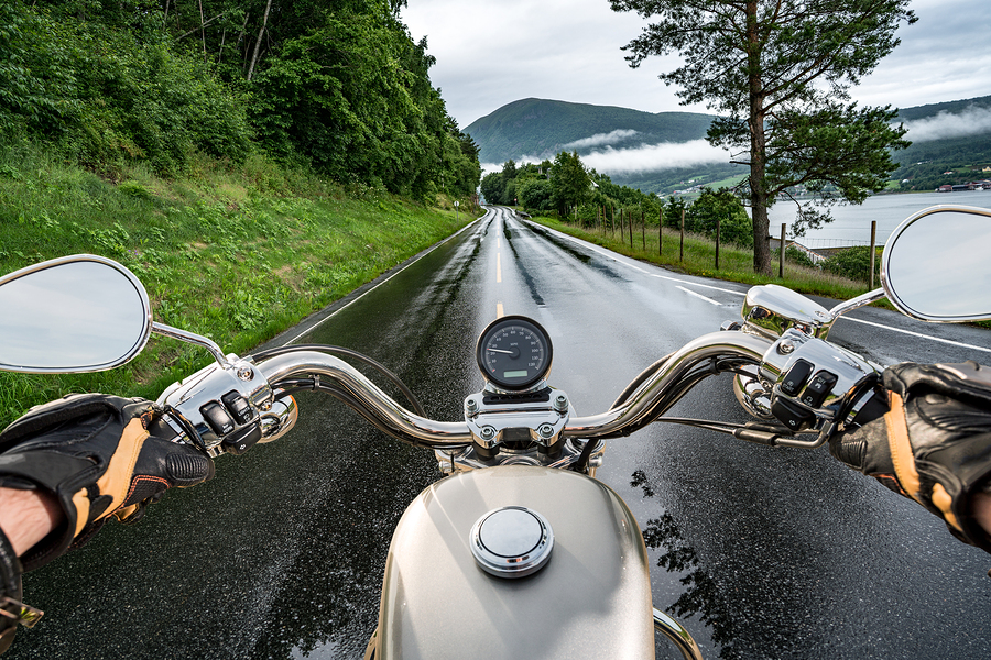 Motorcycle on rural Georgia roads