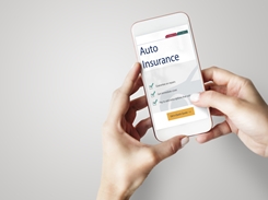 auto insurance app on a smartphone