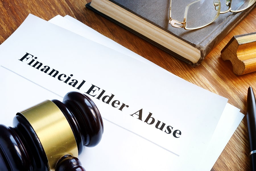 Financial elder abuse legal paperwork