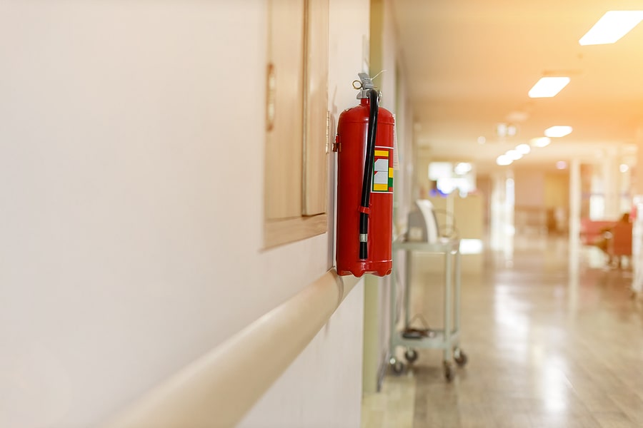 fire extinguisher in a Lawrenceville building