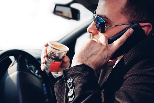 talking on the phone while driving