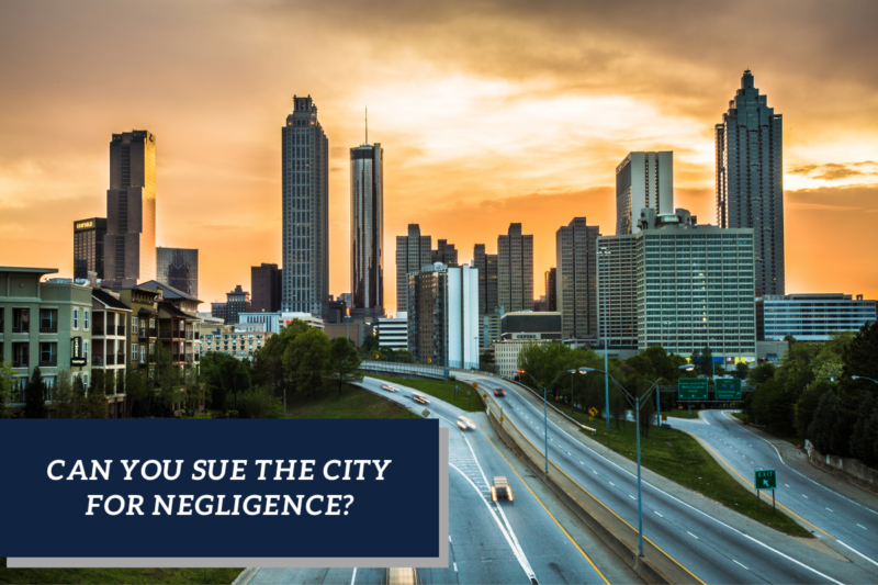 Atlanta skyline - sue the city for negligence