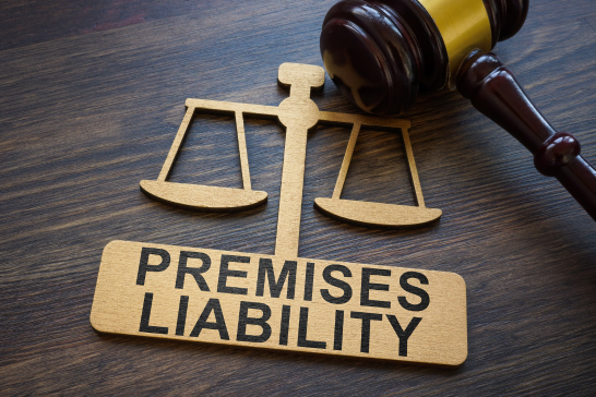 premises liability and gavel on top of a table